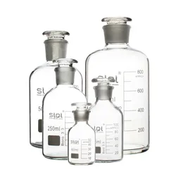 Botella de vidrio molido de borosilicato grueso, frasco de muestra sin plomo, utensilio para experimentos químicos, 60ml, 1000ml