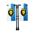 León Azul con Bandera en L