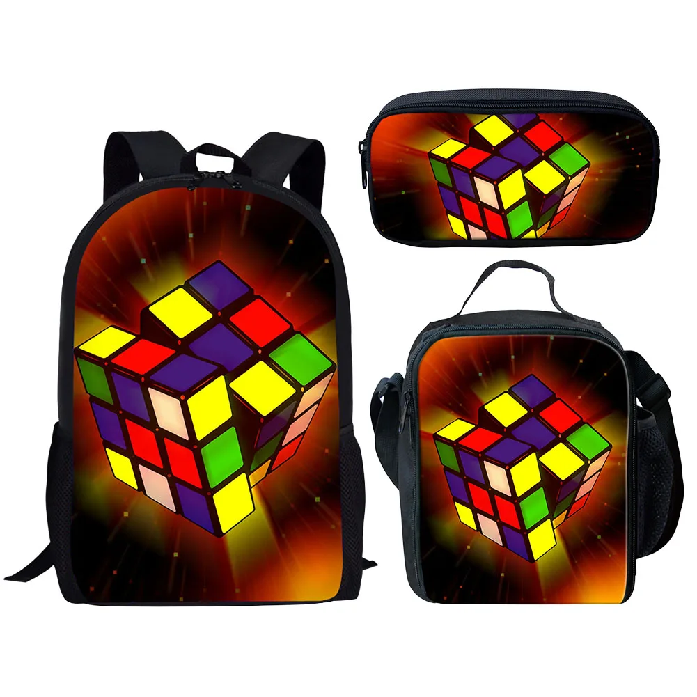 Premary School Book Bags for Boy Girl Magic Cube Print 2025 Bakcpack Teenager SchoolbaG Strap Fashion Womem's Travel Cover