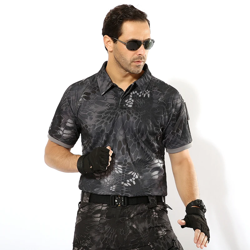 Summer Quick Dry Tactical T Shirt Men Outdoor Camouflage Leisure Shirt Short Sleeve Multicam Black Mandrake Camo T-shirts Gear