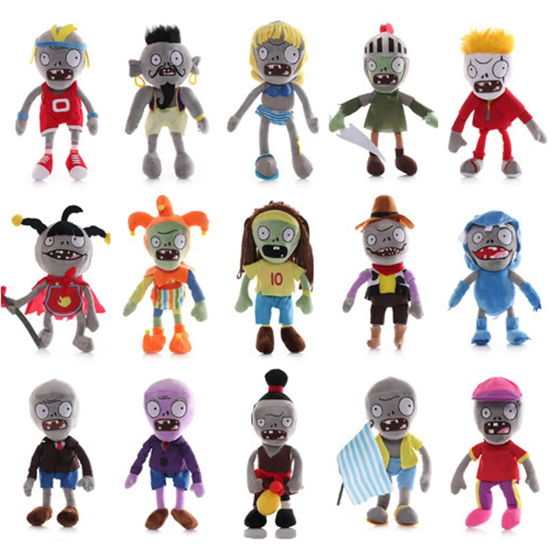 

15pcs/lot 30cm Plants vs Zombies PVZ Zombies Plush Toy Doll Dolphin Knight Zombie Plush Soft Stuffed Toys Gift for Kids Children