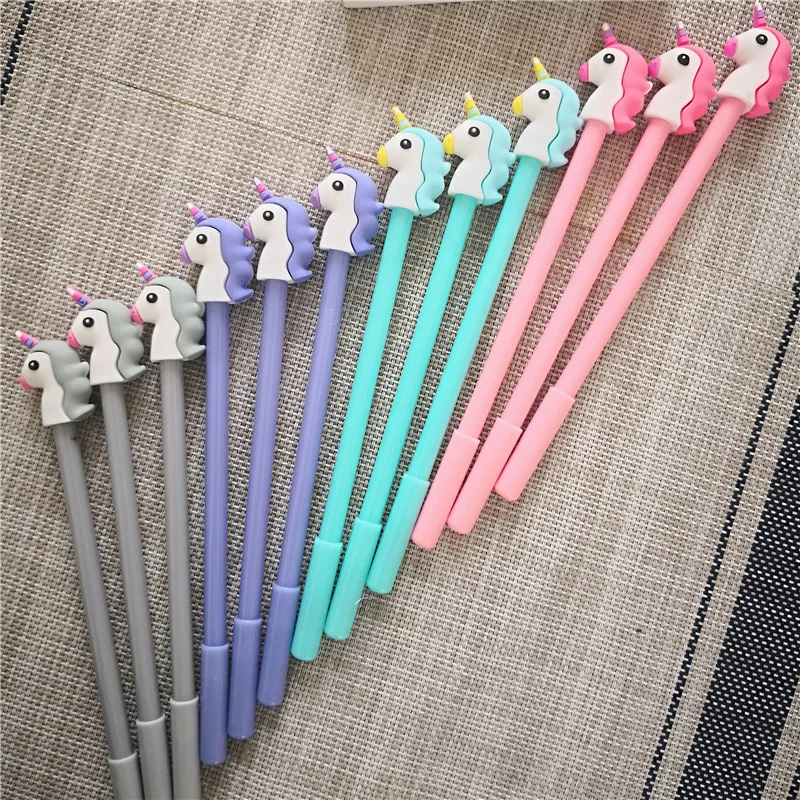 36 Pcs Creative Unicorn Cute Pony Gel Pen Cartoon Pen 0.5 Mm Student Stationery Office Exam