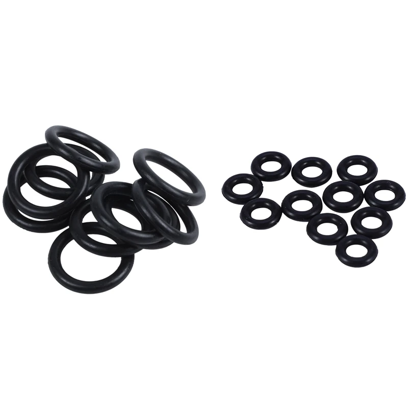 20 pezzi paraolio in gomma nera O-ring guarnizioni rondelle, 10 pezzi 16X2.5X11mm e 10 pezzi 8X4X2mm