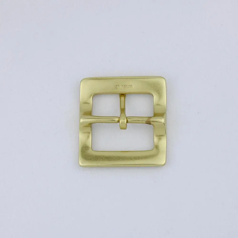 Leather Craft Hardware Solid Brass Center Bar Belt Buckle For Men BOR Finish 40mm Accessories For Leather Metal Buckle