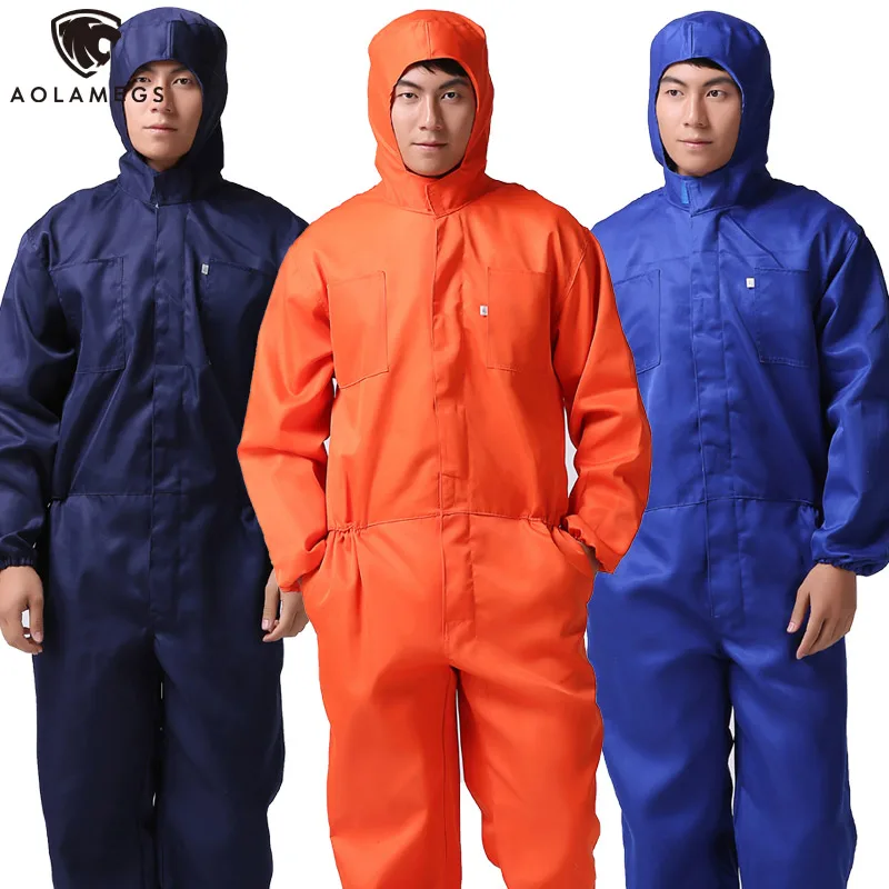 Long Sleeve Men\'s Overalls Summer Protect Breathable Working Colthes Worker Machine Repair Workwear Coverall Dust-proof Jumpsuit