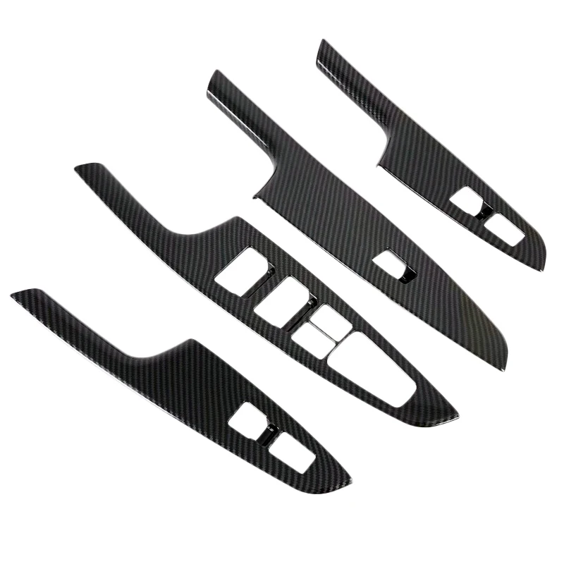 Window Lift Switch Button Panel Switch Trim Accessories For Hyundai Tucson 2015-2018 2019 2020 Carbon Fiber Interior Stickers