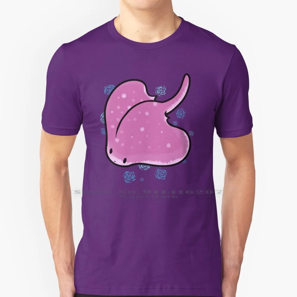 Stingray-The Sea Pancake 100% Cotton T Shirt Sea Pancake Stingray Sting Ray Ocean Aquatic Mantaray Fish Pastel Kawaii Tee Short