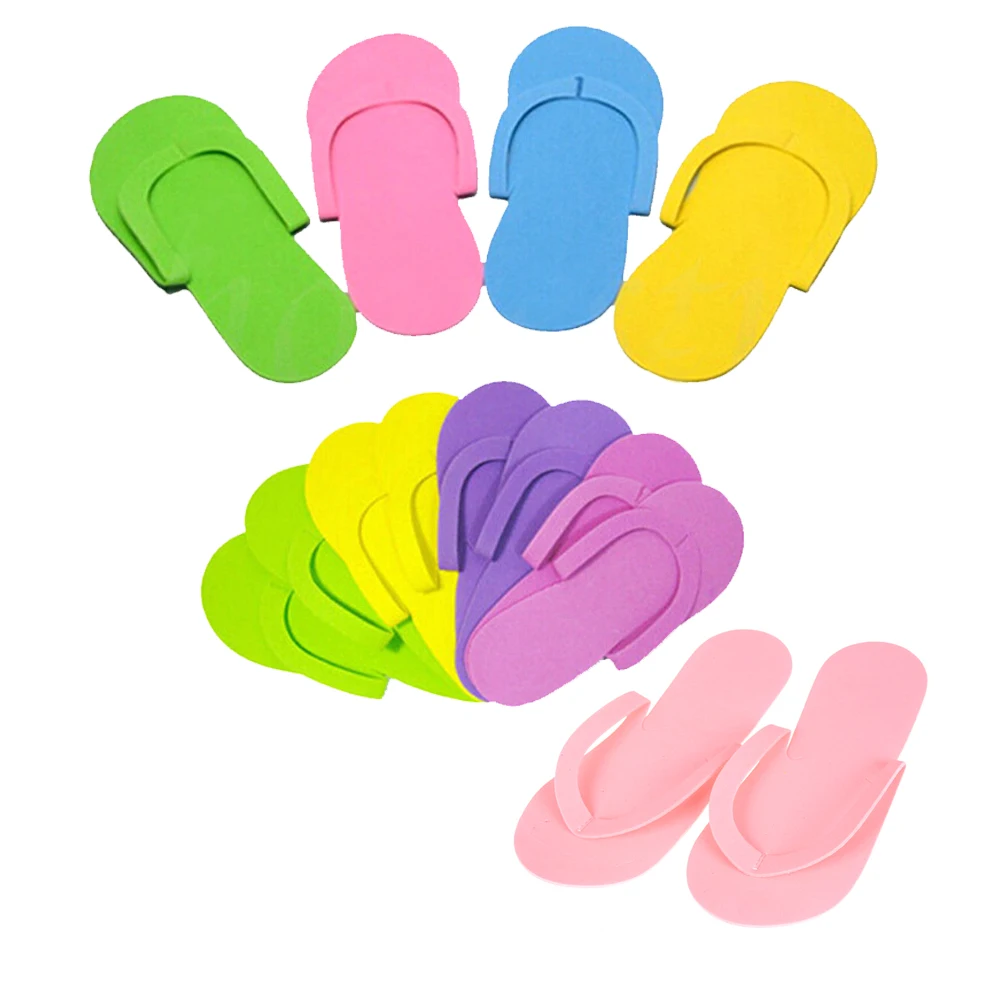 12 Pairs High Quality Disposable Foam Slippers Foam Pedicure Slippper For Salon Spa Pedicure Flip Flop Tools Wholesale