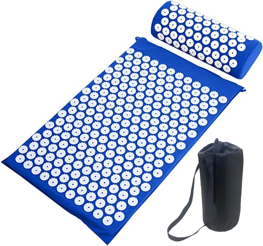 Yoga Massage Mat Acupressure Mat for Back Neck Needle Acupuncture Pad Pillow Set Kuznetsov Applicator Spike Massager Cushion