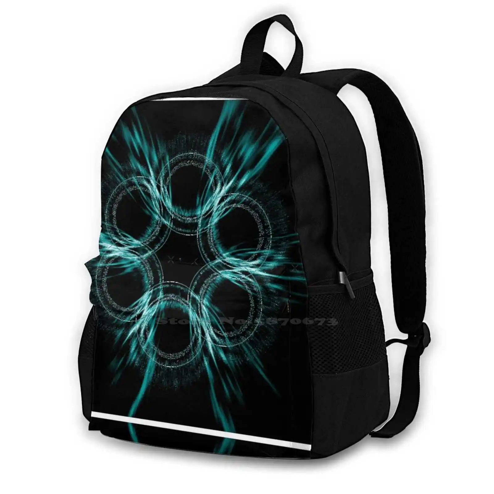 Rings Geometric Blur Bag Backpack For Men Women Girls Teenage Graphics Geometric