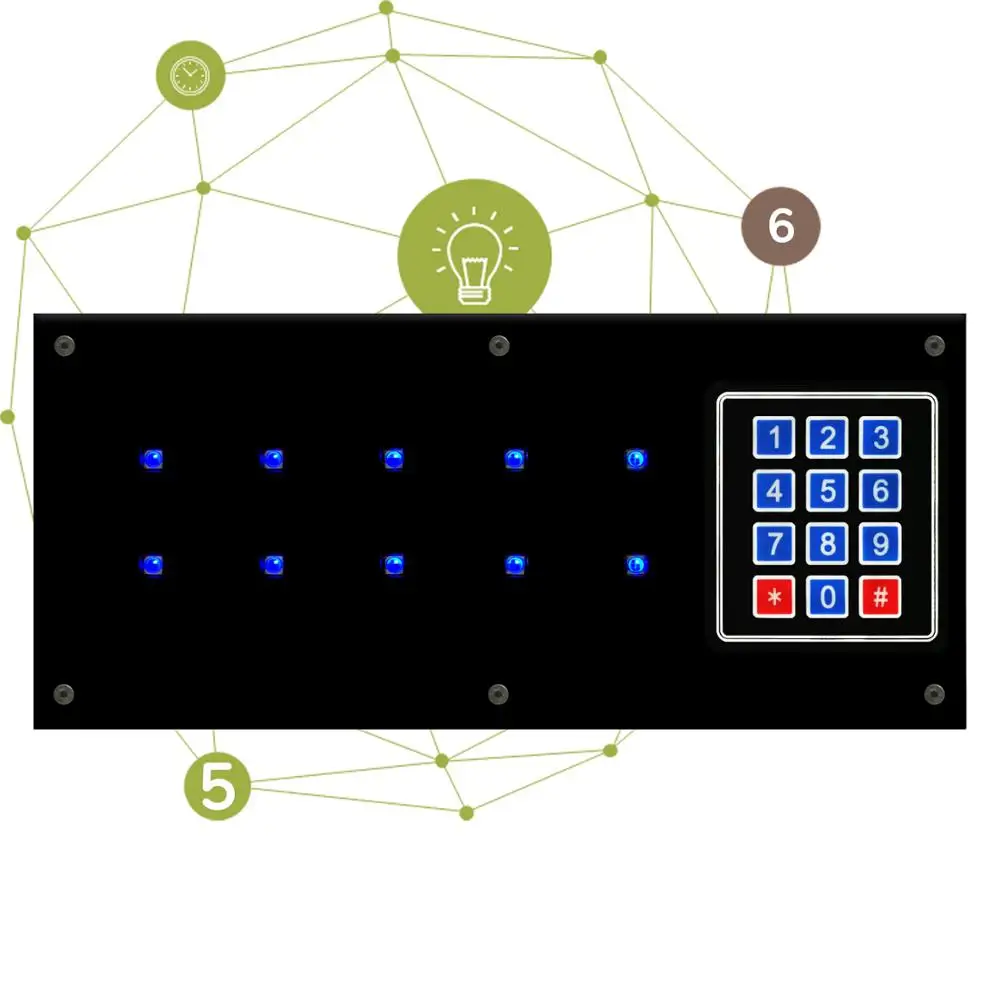 

Blue Memory Panel Escape Room Props blue diodes panel Takagism Light Memory Teamwork Real-life Game