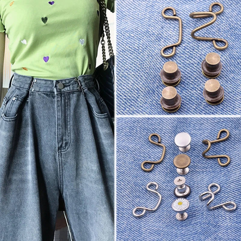 25/32MM Nail-free Waist Buckle Waist Closing Artifact Adjustable Snap Button Removable Detachable Clothing Pant Sewing Tool