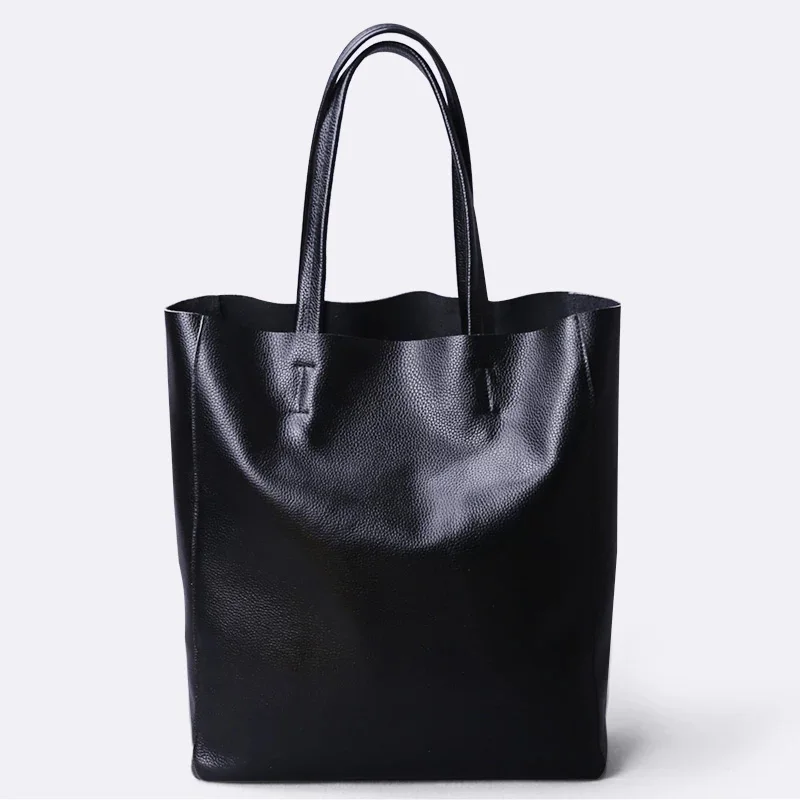 Genuine Leather Bag Women Shoulder Bag Shopping Bag Lady High Capacity Waterproof Parent-subsidiary Casual Totes Zipper Handbag