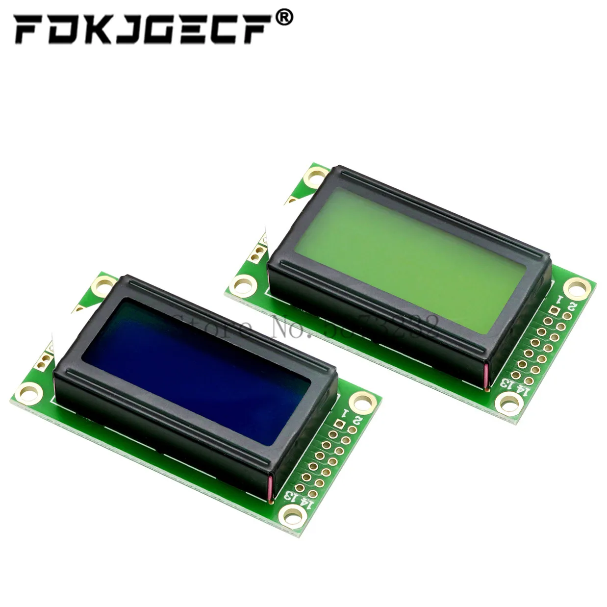 8 x 2 LCD Module 0802 Character Display Screen Blue / Yellow Green