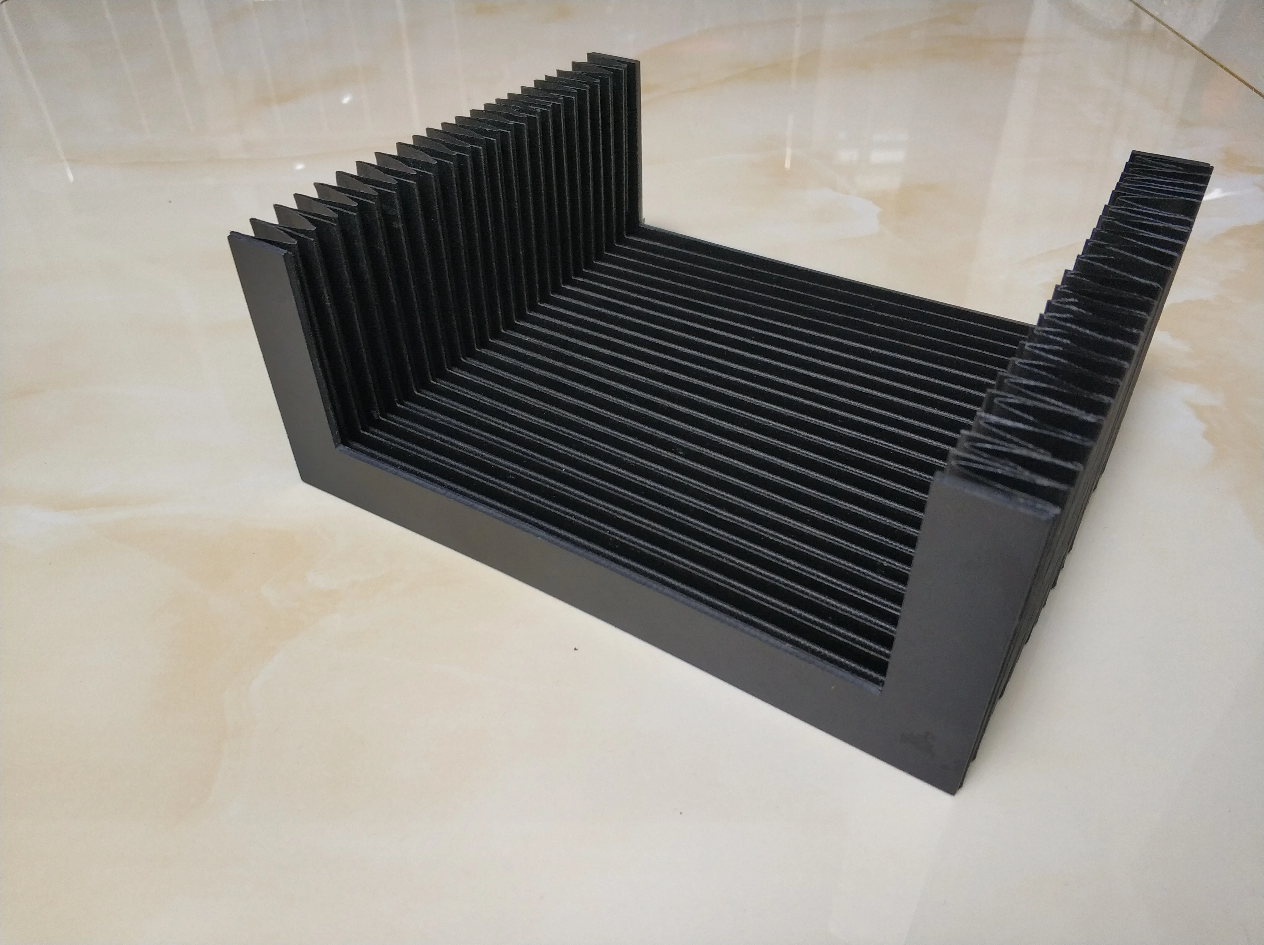 CNC Machine Guard Dust Cloth Milling MachineFlexible Protective Accordion Bellows Cover Tool,160 mm x 43 mm x Lmax 535 mm