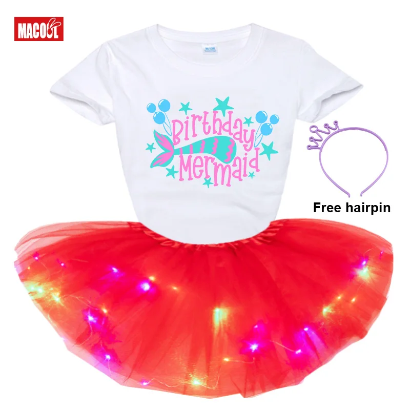 Rainbow Birthday Outfit for Girls Cute Tutu Skirt Princess Dress Girl Kids Party Sequin Light Dress Rainbow Tutu Christmas Skirt