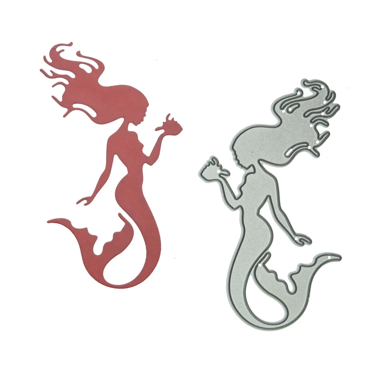 

Mermaid Figure Pattern Metal Cutting Dies Scrapbooking For Handmade Clipart Decorating Craft Paper Cutter Mold