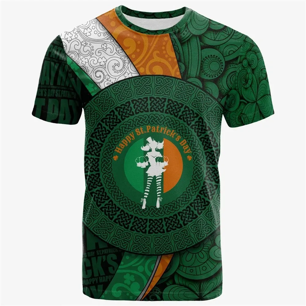 

Irish St.Patrick's Day T-Shirt 3D Printed T-Shirt Men Women Casual Short Sleeve Tees O-Neck Pullover Top Asian Size S-7XL