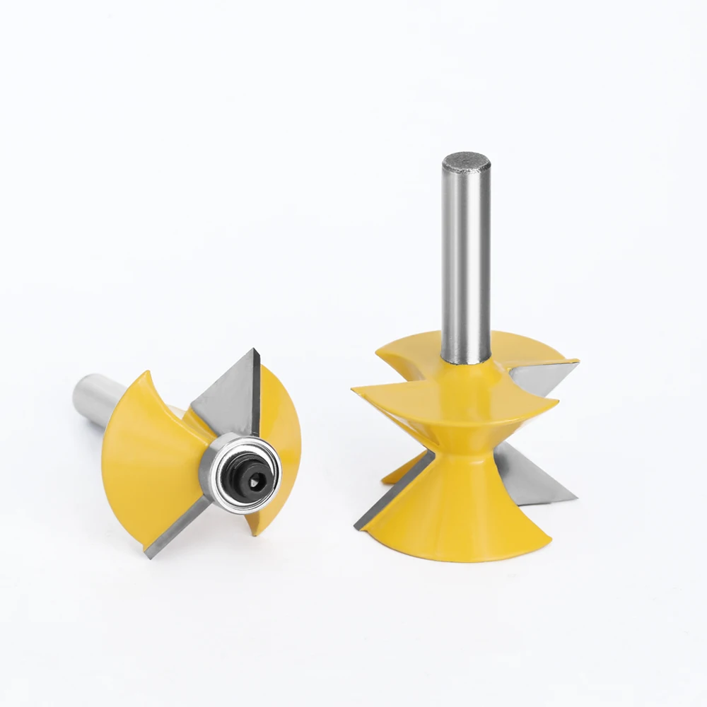 Imagem -03 - Lavie Peças Conjunto mm Haste 90 Graus v Design Tingue Groove Borda Borda Borda Borda Conjunto de Bits Roteador Placa de Emenda Carpintaria Fresa