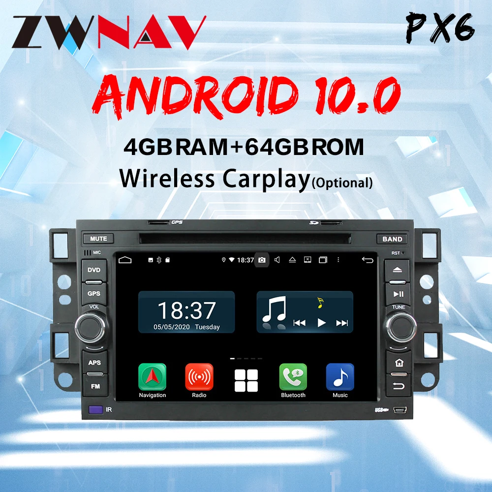 For Chevrolet Captiva Aveo Lova Gentra Epica Android 10 DSP Car Radio Multimedia Video Player 2002-2012 radio Navigation GPS