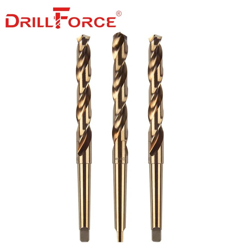 1PC 6mm-40mm HSSCO Cobalt Taper Shank Twist Drill Bit(6/7/8/9/10/11/12/13/14/15/16/17/18/19/20/21/22/23/24/25/26/27/28/30/40mm)