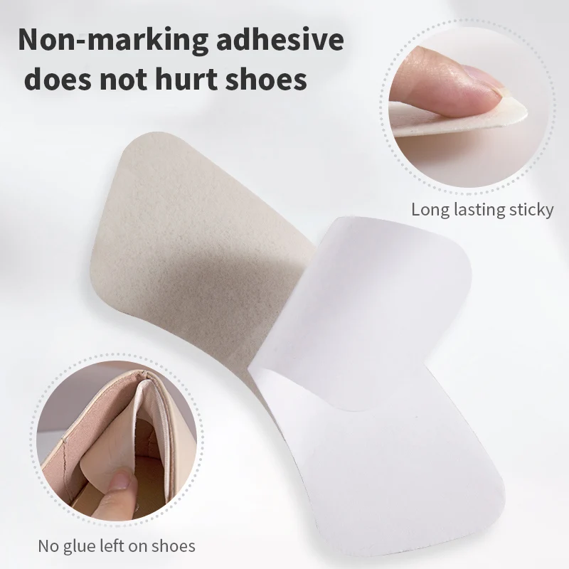 3Pairs Soft Foam Insoles Heel Pads for Sport Shoes Adjustable Size Antiwear Feet Pad Cushion Insert Heel Protector Back Sticker