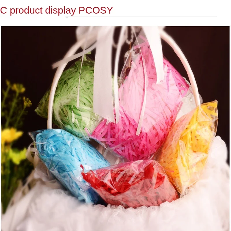 10g/20g/50g Colorful Shredded Crinkle Paper Raffia Candy Boxes DIY Gift Box Filling Material Wedding Marriage Home Decoration