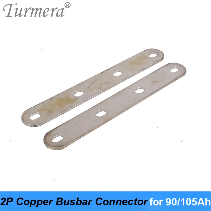 Lifepo4 12V Copper BusBars Connector for 3.2V 90Ah 105Ah Lifepo4 Battery 2P 4 Screw Hole Assemble for Uninterrupted Power Supply