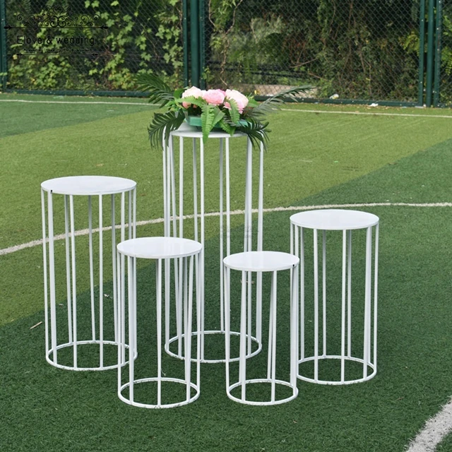 

5pcs/set) Wedding decoration backdrop display stand round Pedestal Stands dessert table props cylinder plinths pedestal 861