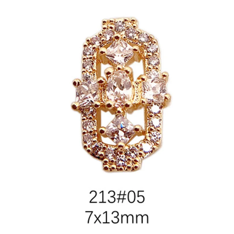 

5pcs/lot Metal Nail Art Decoration Luxury Zircon Diamond Nail Charms nail supplies professional Manicure Tool