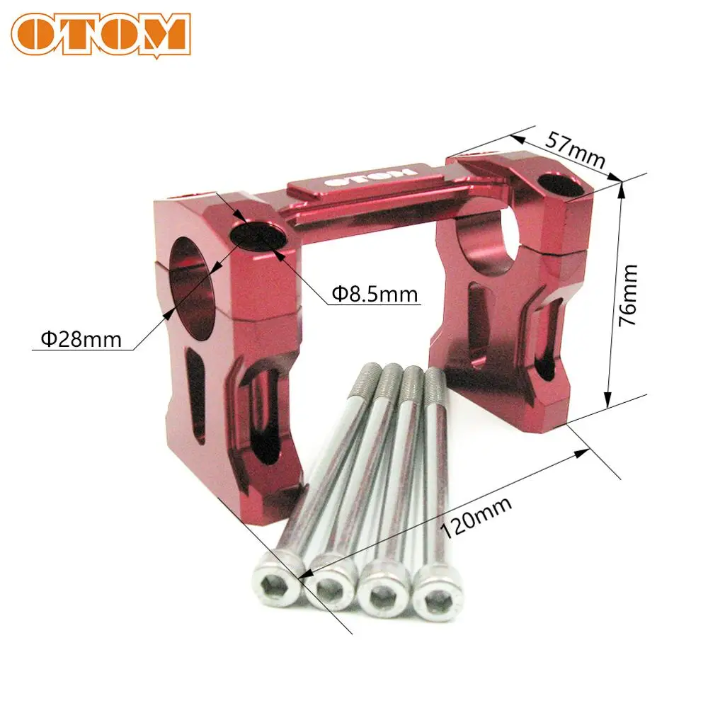 OTOM Integrative Molding Motorcycle Handlebar Mount Base 7075 Aluminum Handle Bars Riser w/ Mount Bolts For KAYO T4 GUIZUN MX6