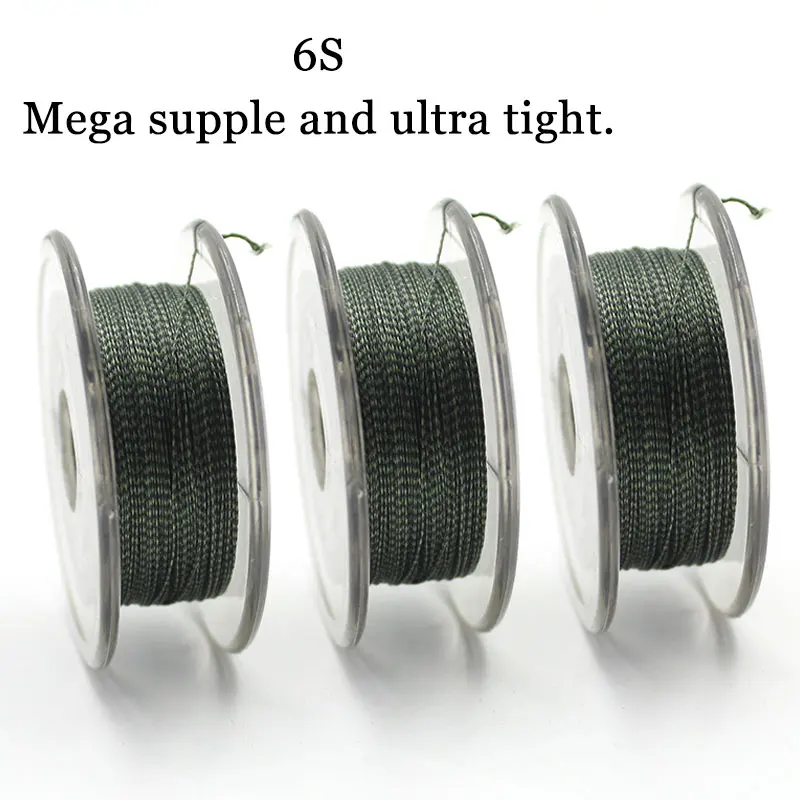 50m Carp Fishing Line Camo Green Braid Soft Hooklink 15lb/20lb/25lb Carp Fishing Rigs Accessories For Carp Fishing Tackle Wire