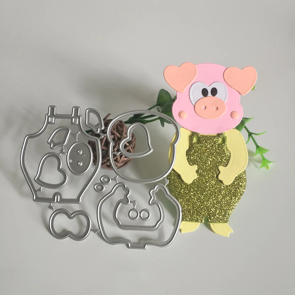 

New exquisite pig wearing skirt metal cutting dies DIY scrapbooking embossed card photo album decoration handmade crafts