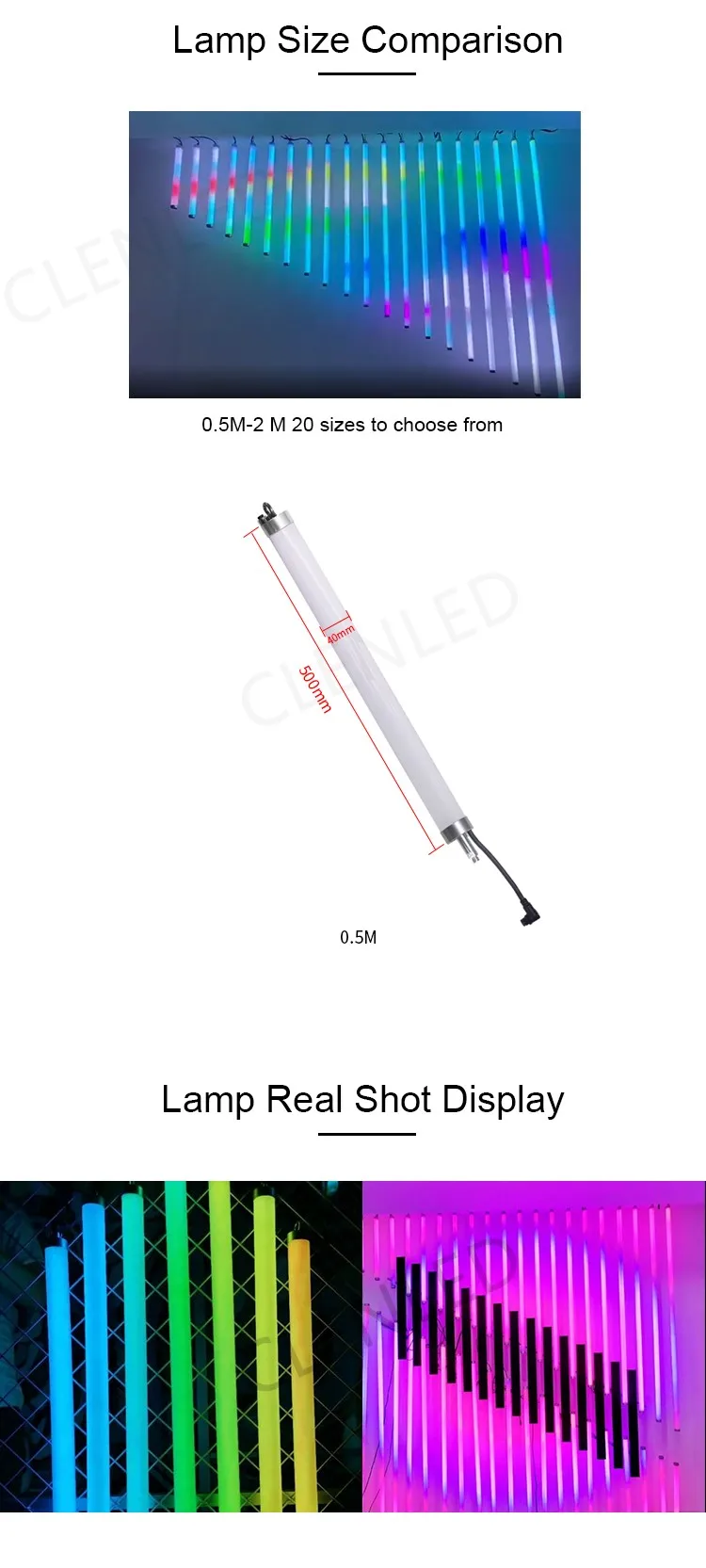 Heißer Verkauf LED-Röhre 360 Grad LED bunte 24 V IP67 RGB-Röhre Flex Neonlicht für Bühne und Club