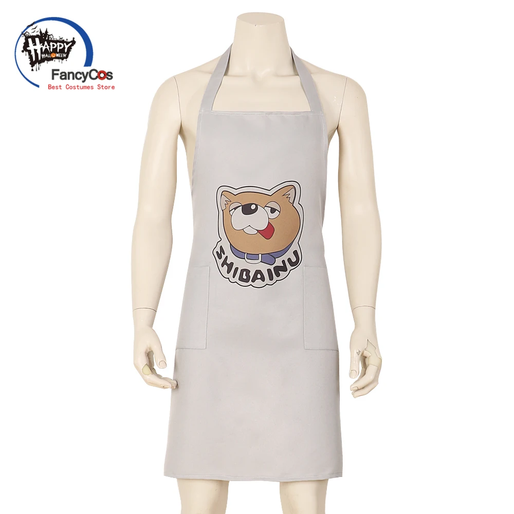 Anime The Way of the Househusband Gokushufudo Tatsu Apron Unisex Cute Bear SHIBAINU Apron Cosplay Costume Halloween