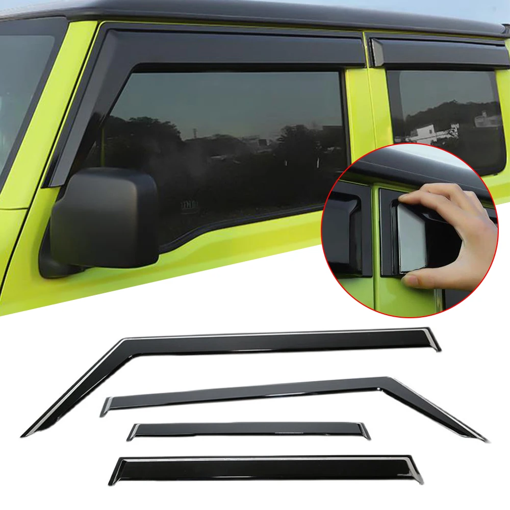 

Car Side Window Visor Guard Vent Awnings Shelters Rain Guard Door Visor For Suzuki Jimny 2019 2020 2021 2022