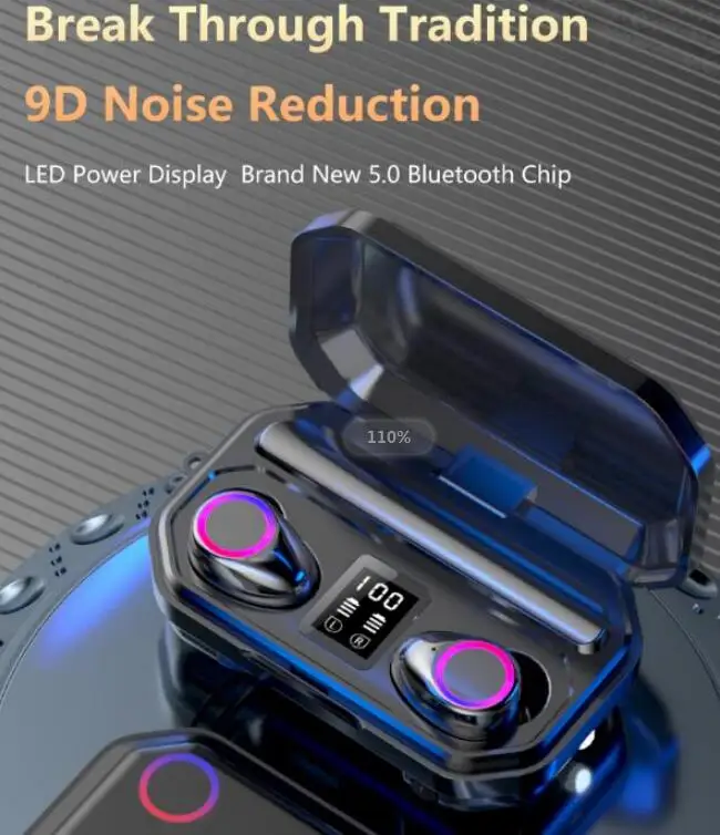 3500mAh m12 Wireless Headphones Touch   Bluetooth 5.0 Earphones Earbuds TWS Headsetl LED Display   vs f9  for bluetooth phone