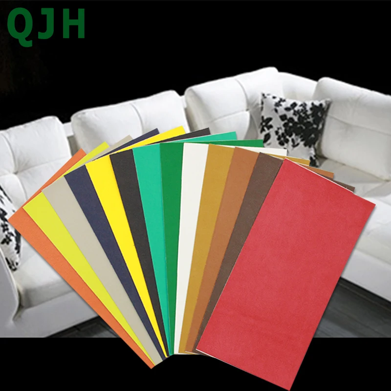 

QJH 10x20cm Self Adhesive Stick-on No Ironing Sofa Repairing Leather PU Fabric Stickers Patches Scrapbook Fabric badges
