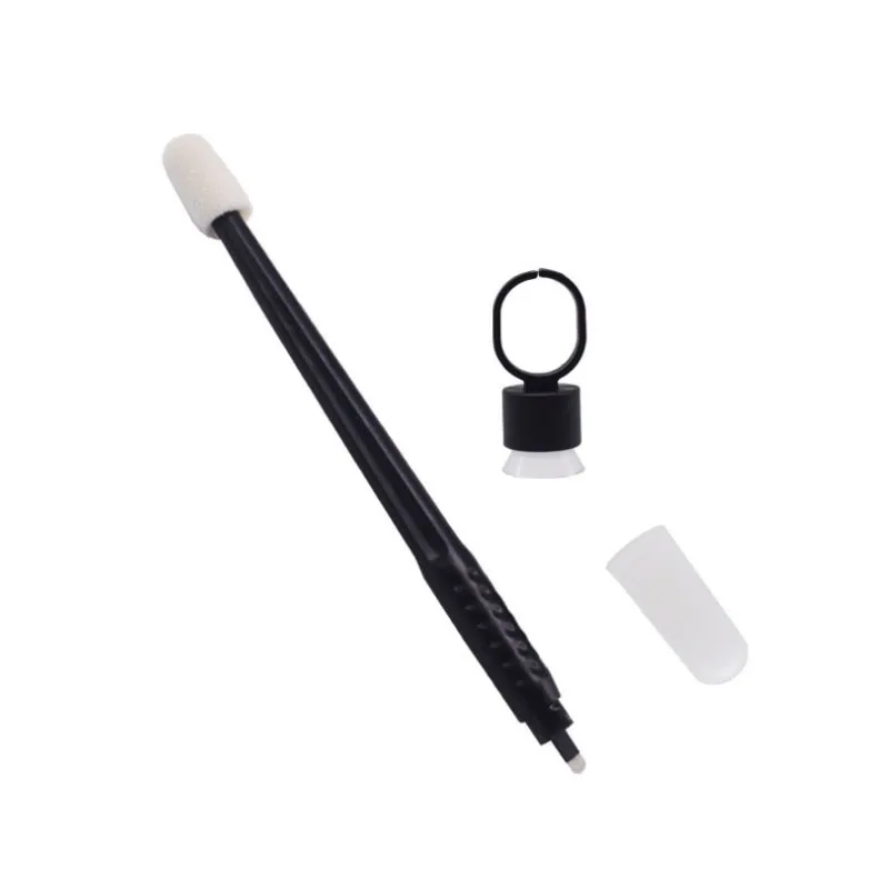 Very Very Sharp Disposable Microblading Pens 18U With Pigment Brush Microblading Pen Disposable 10 pcs/pack (Black)