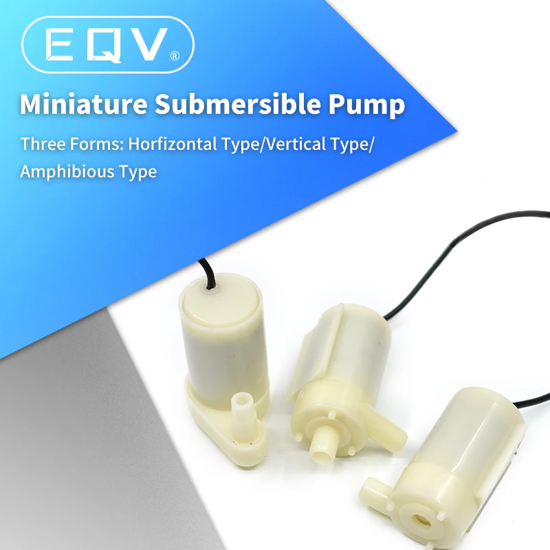 EQV Mute Mini Micro Motor de La Bomba Sumergible Bombas De Agua DC 3-5 V 70-120L/H unidad USB
