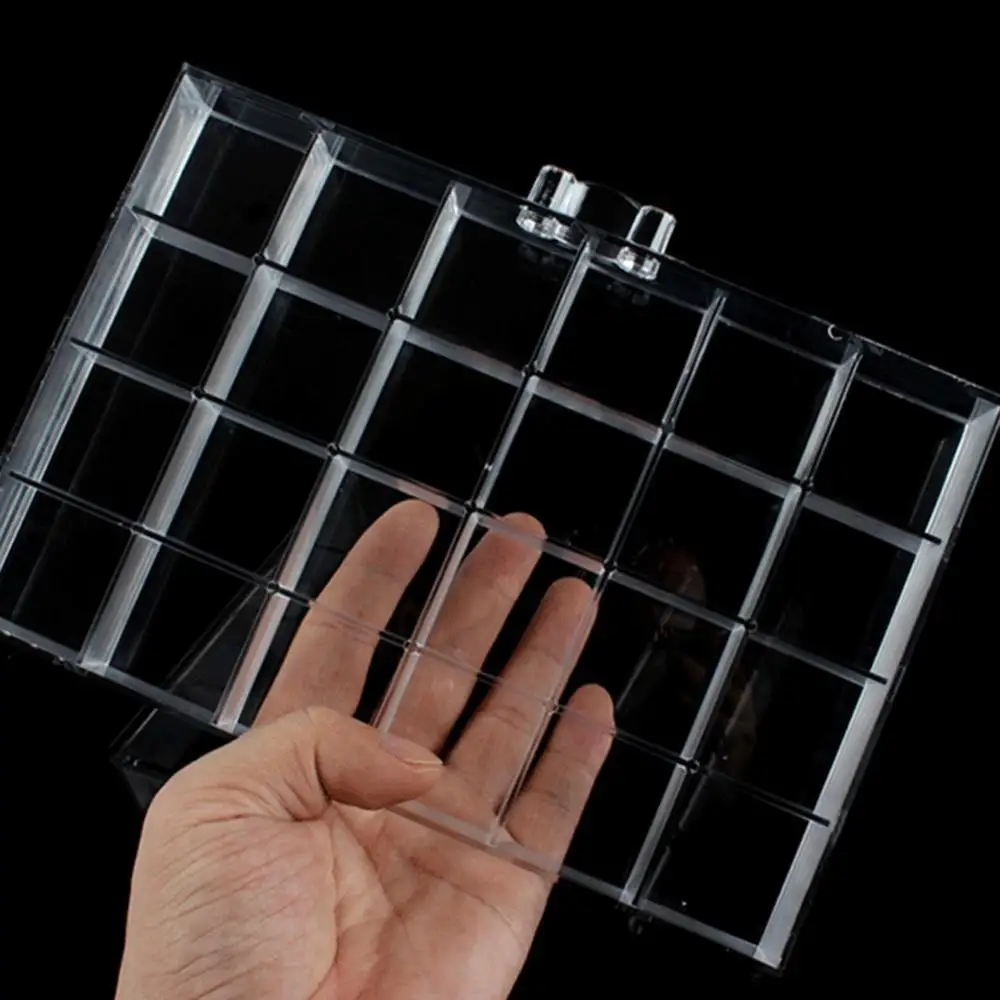 120 Grids Transparent Acrylic Nail Display Showing Shelf Organizer Makeup Manicure Jewelry Drawer Cosmetic Storage Box
