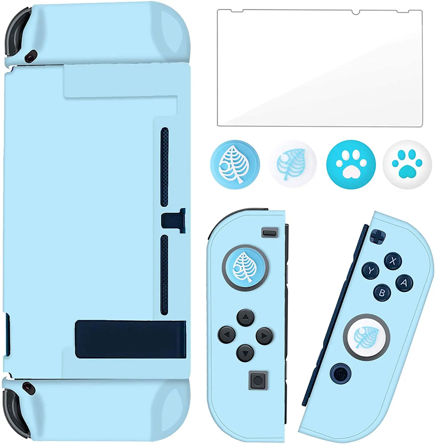 Funda protectora Dockable Shell para Nintendo Switch, accesorio Joy Controller con Protector de pantalla de vidrio, antiarañazos