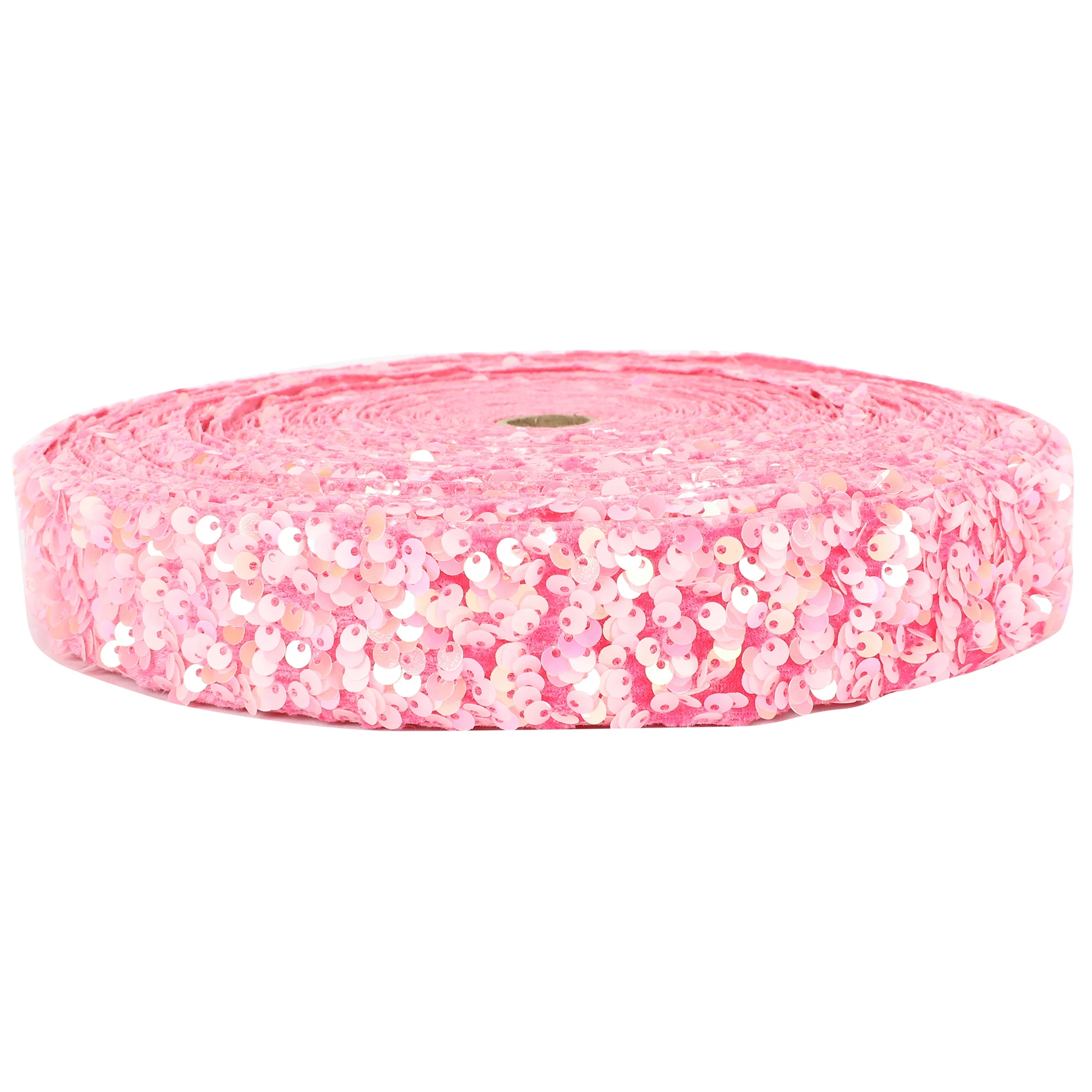 [HSDRIBBON] 38MM HSD-Genuine Series colorful Sequin Velvet Sequin Ribbon 25Yards/Roll