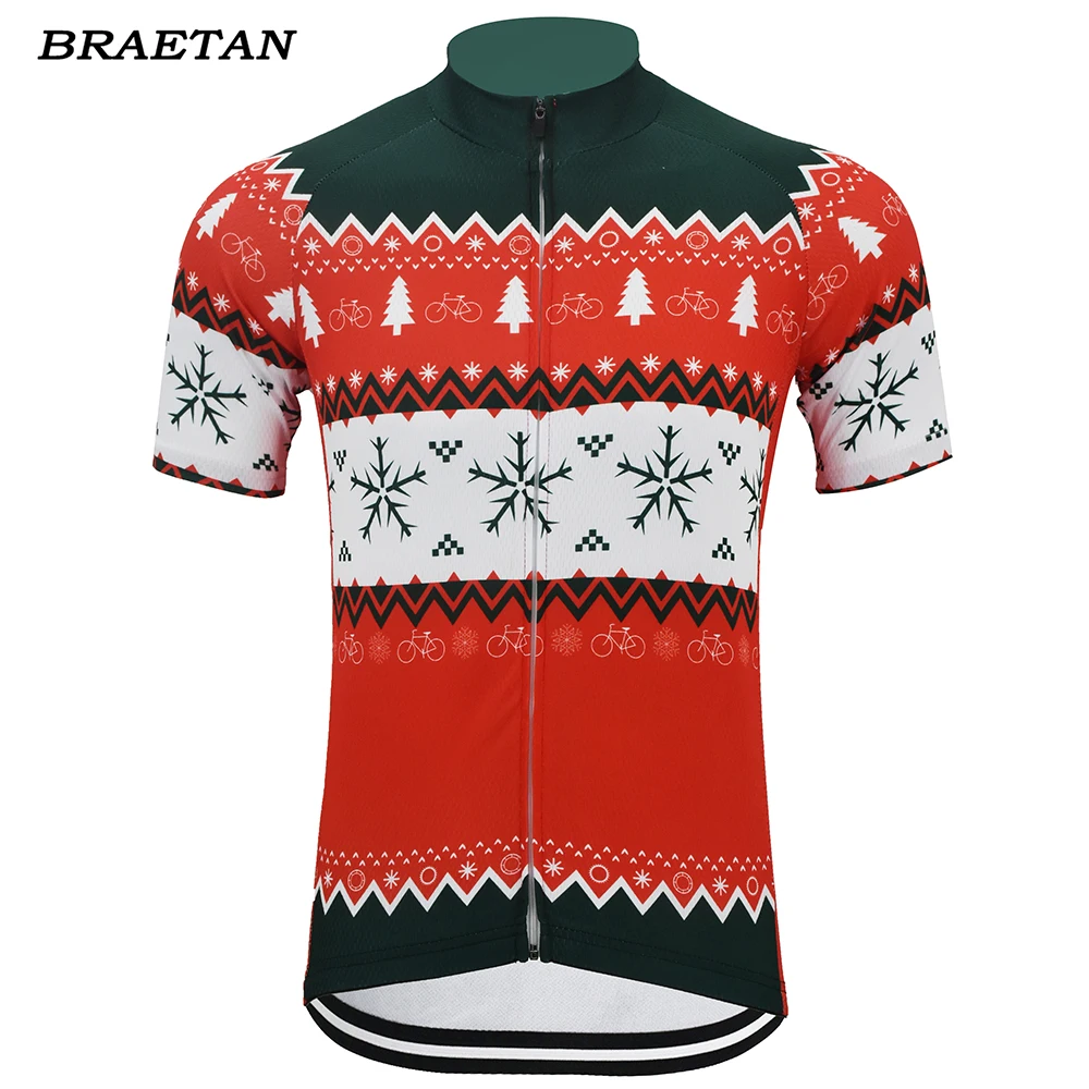 Christmas Cycling Jersey, Bike Clothing, Funny Cycling Wear, Top Racing Bicycle Clothes