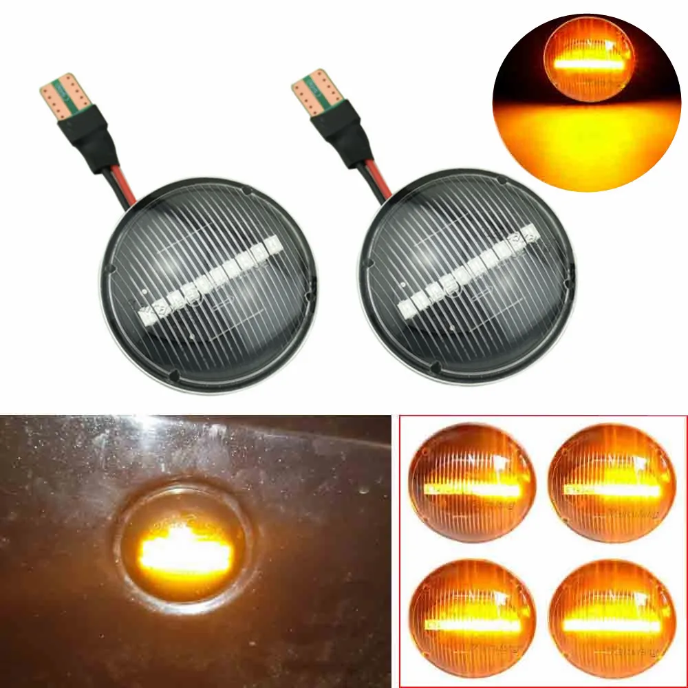 1Pair Crystal Smoked Side Marker LED Turn Signal Light For Range Rover L322 2002-2012 XGB500020A XGB500020 IRR/RA12L32202SM