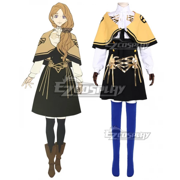 Fire Emblem: Three Houses Wind Flower Snow Moon Officers Academy Blue Lions Mercedes von Martritz Dress Cosplay Costume E001