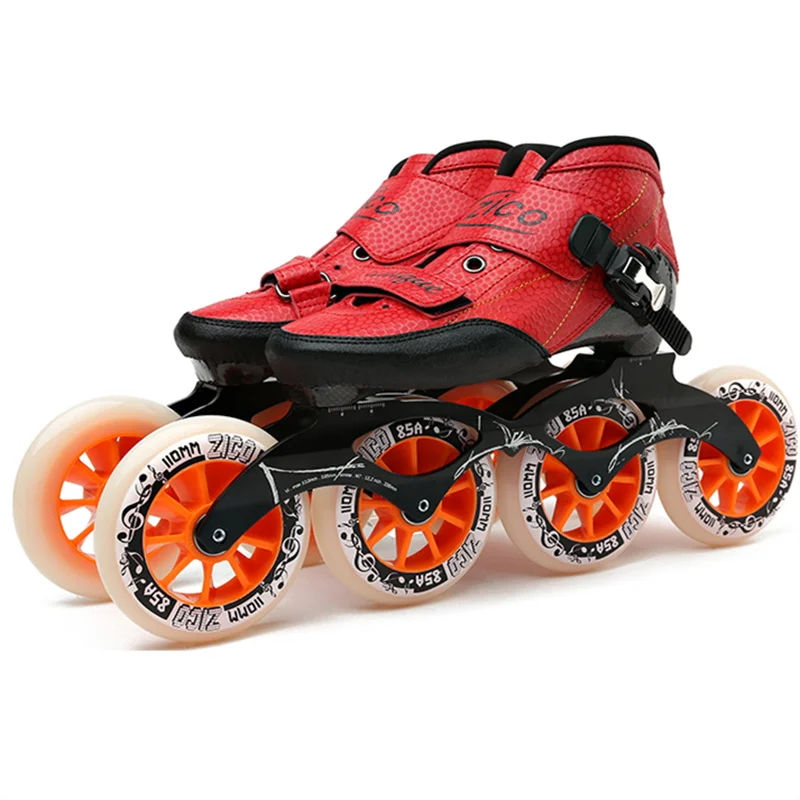 EUR 35 - 48 Big Size Street Road Carbon Fiber Roller Shoes for Adults Male Female 85A 110mm Wheel Alloy Base Inline Speed Skates