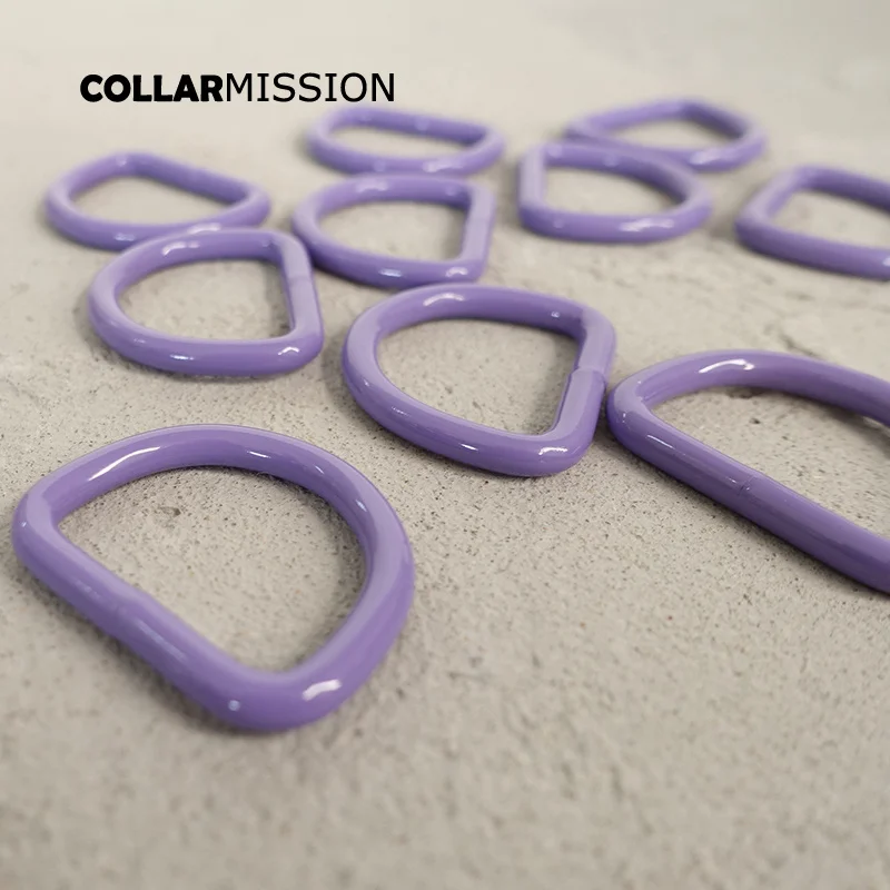 1pc Metal Violet D ring DIY for dog collar 25mm connection metal buckle DIY half ring belt buckle CDK25V