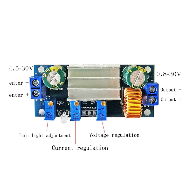 Automatic Protection! 5A Max DC-DC XL4005 Step Down Buck Power Supply Module Adjustable CC/CV Lithium Charge Board for Arduino