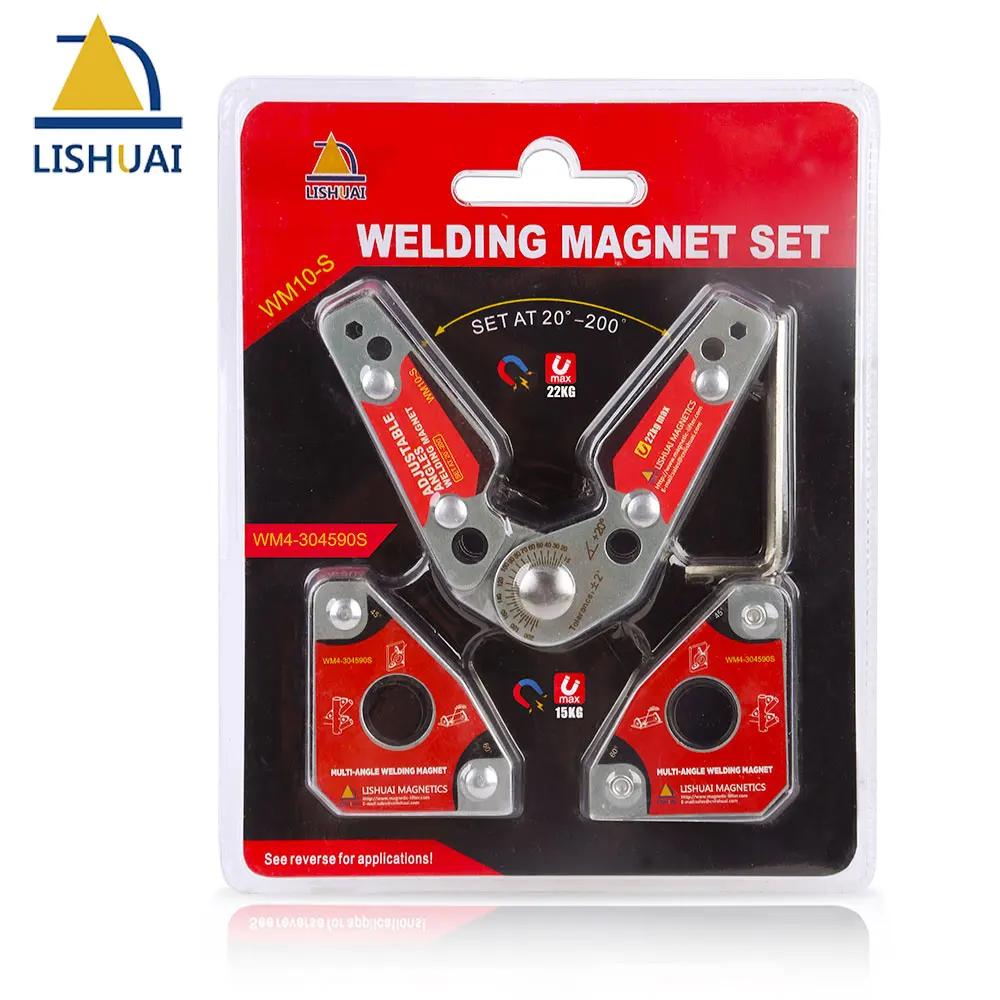 LISHUAI (3pcs/Pack) Mini Multi-angle Magnetic Holder+Small Size Adjustable Welding Magnet 20-200 degree Tools Set